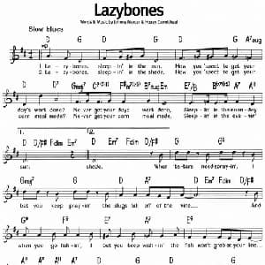 蓝调音乐:Lazybones_外国歌谱