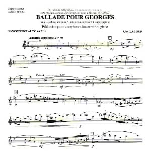 萨克斯谱 | Ballade Pour Georges