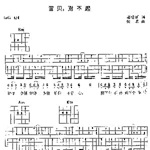 宝贝对不起 吉他谱 草蜢 谢明训