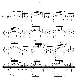 著名古典吉他练习曲 吉他谱