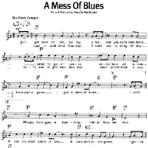 蓝调音乐:A MEss Of Blues_外国歌谱