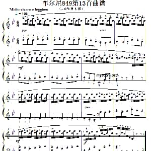 车尔尼 钢琴谱