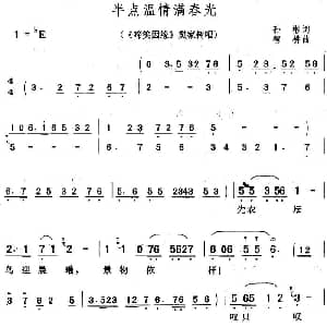 黄梅戏谱 | 半点温情满春光 啼笑因缘 樊家树对唱 孙彬 精耕
