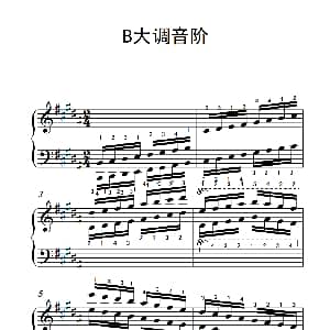 第五级 11.B大调音阶 中央音乐学院 钢琴 业余 考级教程 4 6级