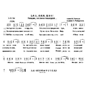 马车夫,慢慢赶,莫匆忙! 俄罗斯 _外国歌谱_词曲: 书沧 译配