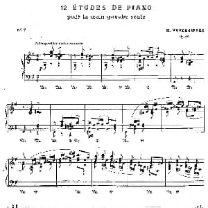 12 Etudes For The Left Hand Op.92 No.7 钢琴谱 莫里兹 莫什科夫斯基