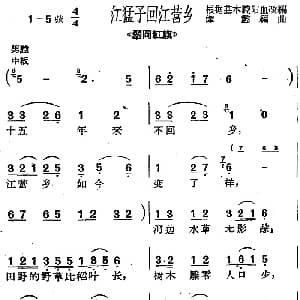 沪剧曲调 江猛子回江营乡 选自 翠冈红旗 恽慜编曲