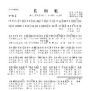 ​长相忆_歌曲简谱_词曲:迟意 清彦 寒殇xxls