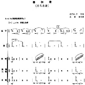 喜相逢 乐队总谱 冯子存 方堃曲 王铁锤记谱