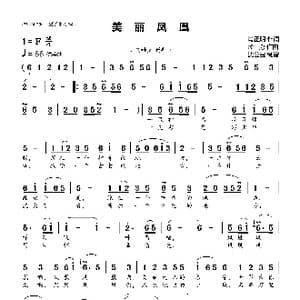美丽凤凰_歌曲简谱_词曲:肖正明 孟勇