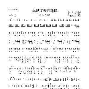 忘记过去再选择_歌曲简谱_词曲:宋普照 路勇