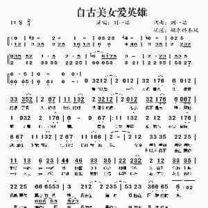 自古美女爱英雄_歌谱投稿_词曲:刘一喆 刘一喆
