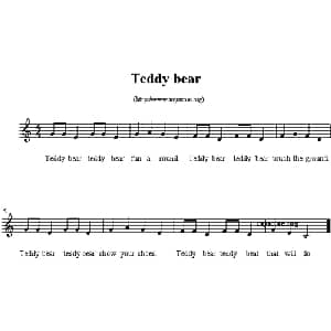 Teddy bear_外国歌谱