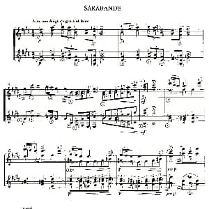 SARABANDE 吉他谱