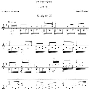 Mauro Giuliani 12 Studies,Op.48 吉他谱