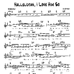 HALLELUJAH,I LOVE HIM SO 降B爵士乐谱