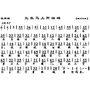 京剧谱 | 兄长马上两泪淋 战樊城 选段 琴谱