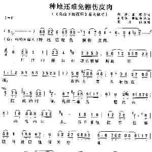 评剧谱 | 种地还难免擦伤皮肉 高山下的花环 梁大娘唱段 花月仙