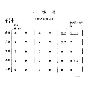 一字清 打击乐合奏