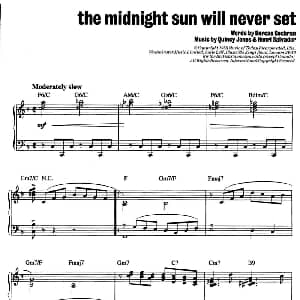 The Midnight Sun Will Never Set 钢琴谱 Quincy Jones & Henri Salvador