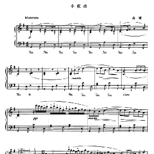 小夜曲 钢琴谱 古诺