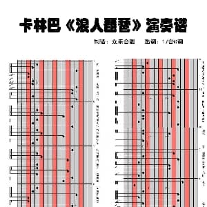 浪人琵琶 拇指琴卡林巴琴演奏谱 单色凌 单色凌