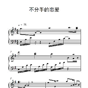不分手的恋爱 钢琴谱