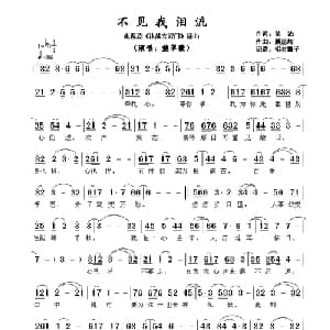 不见我泪流_通俗唱法乐谱_词曲:黄沾 顾嘉辉