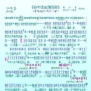 命中注定遇见你_歌谱投稿_词曲:陈雅森&苏勒亚其其格 陈雅森&苏勒亚其其格