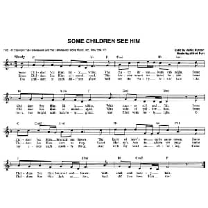 SOME CHILDREN SEE HIM_外国歌谱