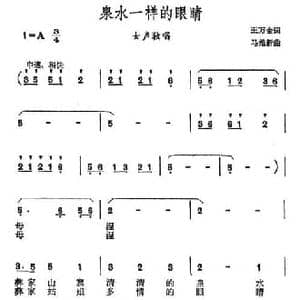 泉水一样的眼睛_民歌简谱_词曲:王万金 马维新
