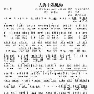 人海中遇见你_歌谱投稿