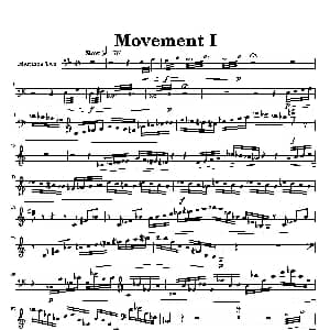Movement 萨克斯四重奏与打击乐 第二木琴分谱