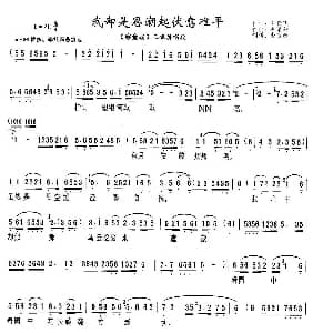 黄梅戏谱 | 我却是思潮起伏意难平 黄梅戏 穿金扇 选段 刘挺飞 朱浩然