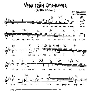 VISA FRAN UTANMYRA 降B爵士乐谱