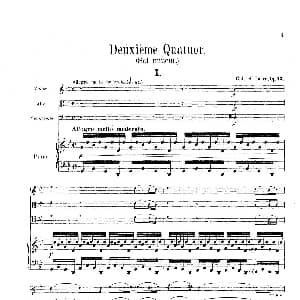Piano Quartet No.2 in g Minor Op.45 g小调第二钢琴四重奏总谱 加布里埃尔 福雷