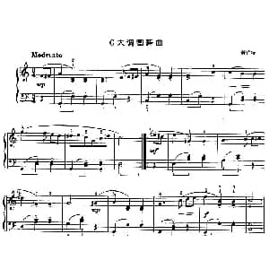 G大调圆舞曲 钢琴谱