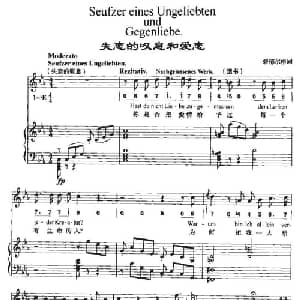 Seufzer eines Ungeliebten und Gegenliebe_外国歌谱_词曲:碧郁尔德 贝多芬曲 周文楠译配