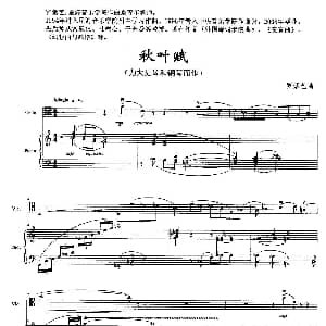 秋叶赋 大提琴 钢琴 罗紫艺