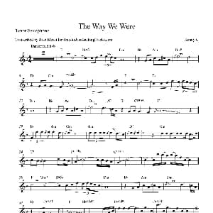 萨克斯谱 | The Way We Were 次中音萨克斯