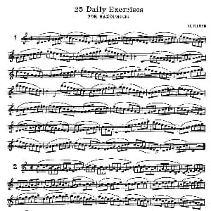萨克斯谱 | 25 Daily Exercises 之1 2 H klose