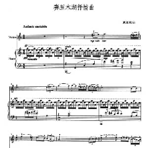 小提琴谱 | 赛里木湖抒情曲 小提琴 钢琴伴奏 黄虎威