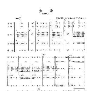 大象_歌曲简谱