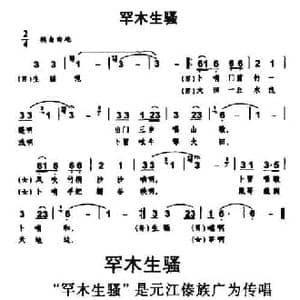 罕木生骚_民歌简谱