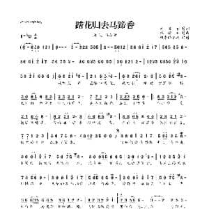 踏花归去马蹄香_歌曲简谱_词曲:高国军 张瀚元