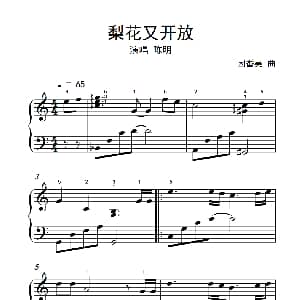 梨花又开放 钢琴谱 因番昊