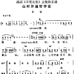 越剧谱 | 越剧 半篮花生 全剧主旋律乐谱 山村开遍哲学花 P38