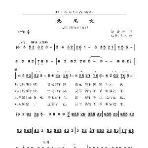 北风吹 _歌谱投稿_词曲:贺敬之 张鲁 马可