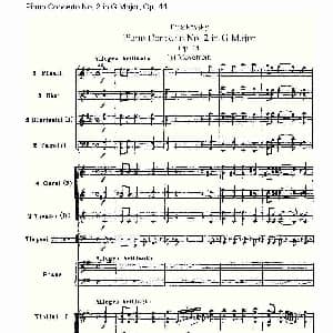 G大调第二钢琴协奏曲, Op.44第一乐章 钢琴谱