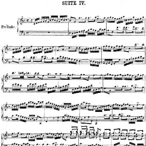 英国组曲No.4 巴赫 F大调 4th Suite BWV 809 钢琴谱 巴赫
